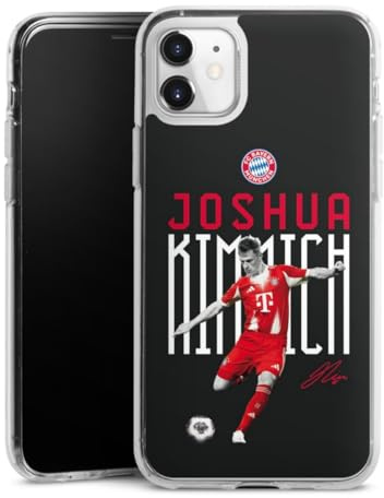 Silikon Hülle kompatibel mit Apple iPhone 11 Case transparent Handyhülle FC Bayern München Kimmich Offizielles Lizenzprodukt