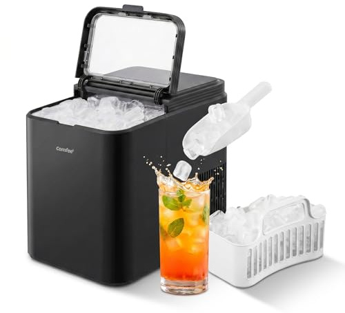 COMFEE' Countertop Ice Maker, 12 kg/24H, Self-Cleaning, RCI12BL1UK(E)