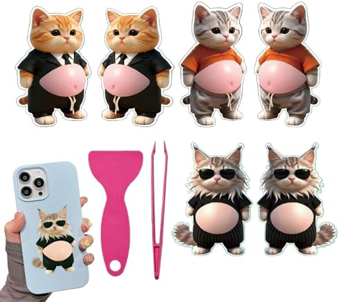 Weiche 3D-Aufkleber – Squeeze für Kinder | Set mit 6 sensorischen Fidget-Spielzeugen mit weichen Texturen | Kreative Dekoration für Notizbücher, Flaschen, Tablets, Schulbelohnungen, Geburtstagsfeiern