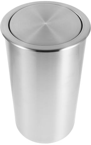 Cabilock Poubelle Cuisine Encastrée 5,5 L en Acier Inoxydable Couvercle Basculant Intégré, Corbeille à Déchets Compacte pour Plan de Travail, Hygiénique et Résistante la Corrosion,