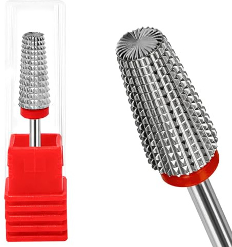 3/32 5 in 1 Nail Drill Bit, Professional Carbide Nail Drill Bits Tools Applicable to Manicure Pedicure Gel Polishing High Efficiency & Easy to Use Scientific Design