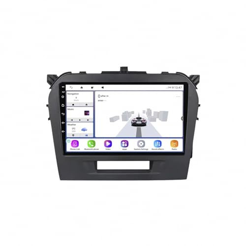 Pkw-Navi für Suzuki Vitara 2014-2019 GPS Navi, Autoradio Navi mit Farbdisplay, Vorinstallierten Eu Karten, Fahrzeugspezifischem Routing, mit, 4 Kern 1G+16G