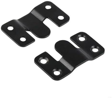 ZFIHAV 20pcs Flush Mount Picture Hangers Brackets Furniture Connectors for Hanging(Black,L)