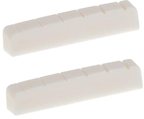 Sharplace 2x Buffalo Knochen LP Style Sattel Brücke Nut Steg Kit für LP Electric Gitarre 43mm, Natur, Gitarren-Zubehör, Gitarrenzubehör, Gitarrenbrücke