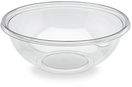 GUILLIN - FESTIPACK SL4500C PACK DE 6 ensaladeras redondas 4500cc, tapa no incluida, polietileno, transparente, 31 x 31 x 11,5 cm