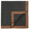 POLLINI FOULARD 68X68 PL NERO BORDO MARRONE