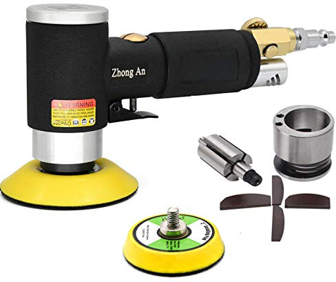 2 x 7,6 cm Mini-Schwingschleifer da Schleifer Luft-Poliermaschine super glatt und ohne Wirbel für Karosseriearbeiten (schwarz)