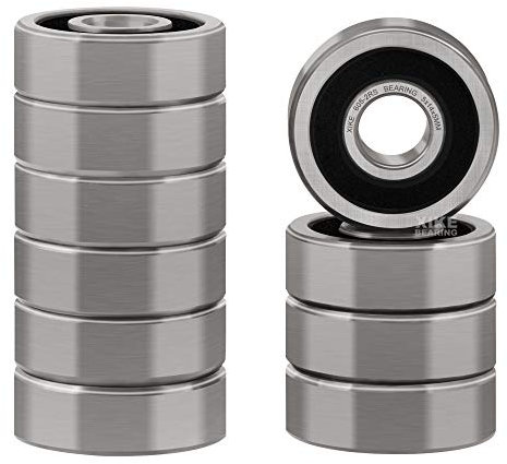 XiKe 605-2RS Kugellager mit Doppeldichtung 5x14x5mm Chromstahl und Vorgeschmiert, 605RS Miniatur-Rillenkugellager, 10er Pack