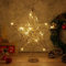 Christmas Tree Star Topper Lights Xmas Tree Glittered Tree-top Lamp Ornament Party Home Decor (Silver) (Gold(1))
