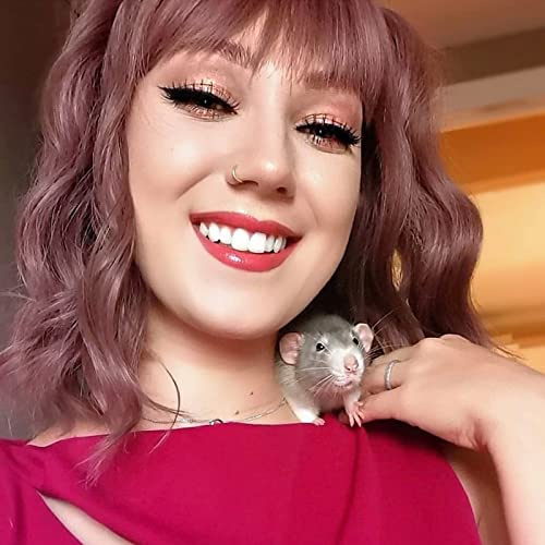 FAELBATY Purple Bob Wig With Bangs Synthetic Synthetic Cosplay Wig for women, Mix Violet Purple Color, Shoulder Length (12)