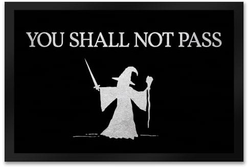 trendaffe - You Shall not Pass Fußmatte XXL mit Zauberer Motiv
