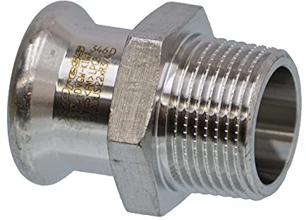 SEPPELFRICKE Edelstahl XPS243G, Übergangsnippel I/AG, 18 x 3/4 mm
