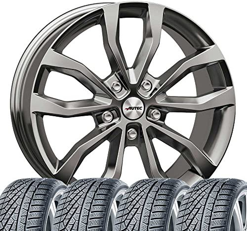 4 ruedas de invierno Uteca 8x18 ET 45 5x112 Titansilber con 215/50 R18 92V CON WinterContact TS 870 P FR