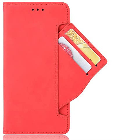 Dhongf Fundas para movil ZTE Blade V30 Vita,Funda Móvil ZTE Blade V30 Vita Magnetica Hebilla Antigolpes Funda con Solapa para ZTE Blade V30 Vita Rojo
