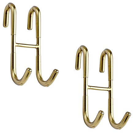 MOROBOR Over Shower Glass Door Hooks,2pcs Towel Hooks Shower Squeegee Hooks S Shaped Punch Free Bath Towel Hooks for Bathroom Frameless Glass Shower Door