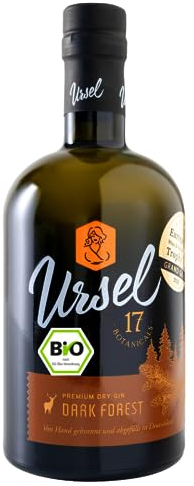 Premium DRY Gin BIO (Zitrusfrüchte/Ebereschenbeeren/Zirbenzapfen) charakteristisch mit jungen Fichtentrieben aus dem Taunus | Gin aus Deutschland (DARK FOREST, 500ml)