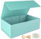 Türkisfarbene Geschenkbox, 24,1 x 15,2 x 7,6 cm, Geschenkboxen mit Deckel, Magnetverschluss, rechteckig, zusammenklappbar, für Brautjungfern, Antragsbox, Hochzeit, Weihnachten, Geburtstag