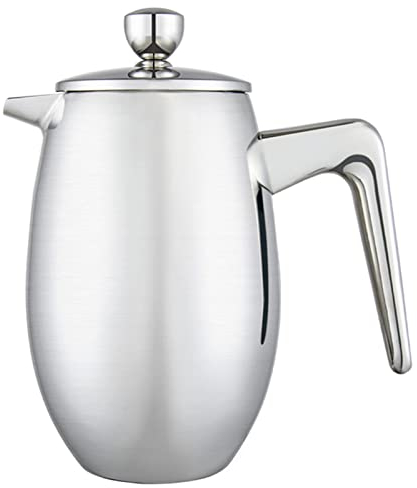 LTLWSH French Press Caffettiera Francese in Acciaio Inox l Caffettiera stantuffo l Coffee Maker pressofiltro con filtri, Mantiene Caldo Il Caffe,1000ml