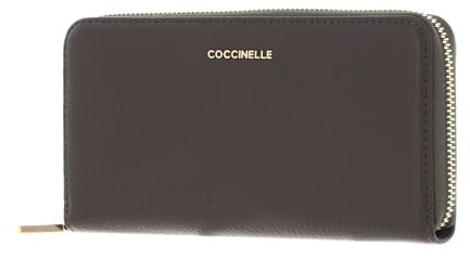 Coccinelle Metallic Soft Zip Around Wallet Bark