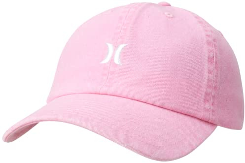 Hurley Women's Baseball Cap - Iconic Curved Brim Snap-Back Mom Hat, Pink, One Size