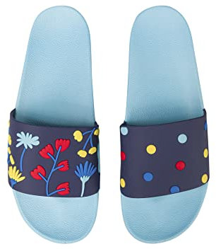 Dedoles Badeschuhe & Hausschuhe viele lustige Designs Bücher Kaffee Katze Party Pizza Dackel Fuchs Panda Delfin Geschenk, Farbe: Aquarell-Blumen, Gr.: 40 EU