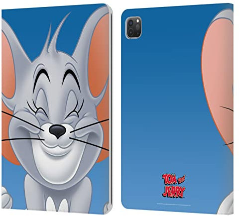 Head Case Designs Offizielle Tom and Jerry Nibbles Volles Gesicht Leder Brieftaschen Handyhülle Hülle Huelle kompatibel mit Apple iPad Pro 11 2020/2021 / 2022