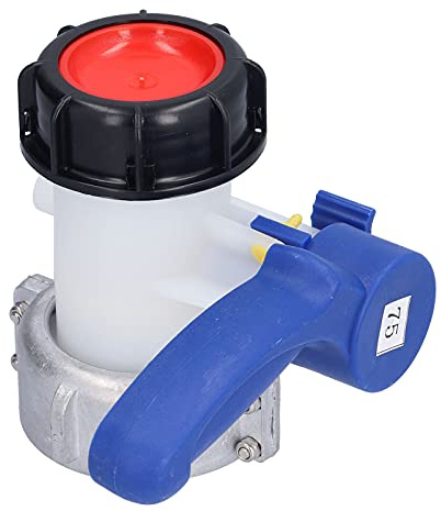 Drosselventilhahn, DN50 Drosselventilhahn IBC Tank Wasseradapter Auslasssteuerungsanschluss Ersatz, Einlassdurchmesser 75 Mm, Adapter