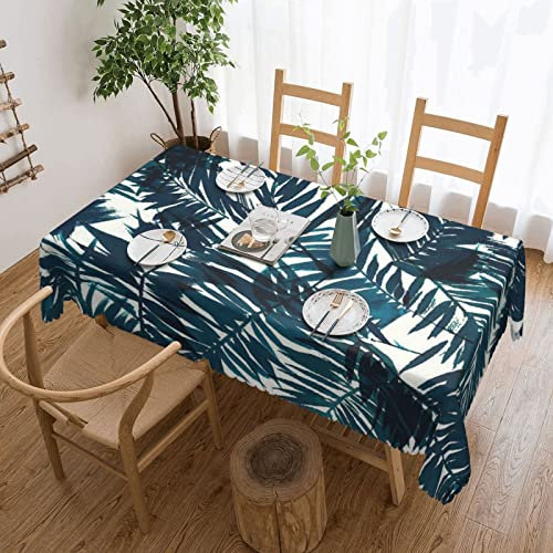 Rechteckige Wachstischdecke Blätter Gartentischdecke rutschfeste Tischwäsche Pflegeleicht Tischtuch Für Outdoor Camping Terrasse,137X183cm