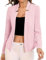 FWAY Femme Vestes de Costume à Manches Longues Blazer Élégant Bureau Affaires Slim Fit Veste De Costume