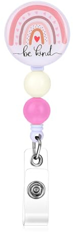 TIESOME Ausweis Jojo, Kartenhalter Ausweis Mit Perlen Ausweishalter Krankenschwester Nurse Accessories Ausweishalter Ausziehbar für Kartenhalter Ausweis Kartenhalter