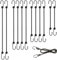 12 Stück Spanngummi mit Haken Set,Vier Größen Strapazierfähige Expander mit,HakenFür die sichere Außenbefestigung von Fahrrädern, Planen, Gepäck und Ladung.
