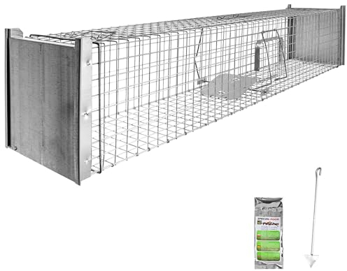 Petigi Lebendfalle Drahtfalle 180 x 34 x 34 Heavy Marder Lebend Garten Kaninchen Abwehr Umsiedeln Falle Haus Waschbär Fuchs größere Tiere Zubehör Vertreiben Dachboden