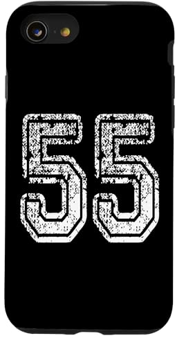 Hülle für iPhone SE (2020) / 7 / 8 #55 Grungy nummeriertes Sportteam beidseitig bedruckt