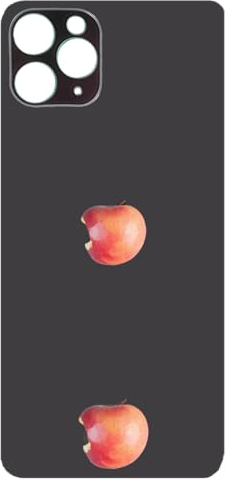 Generisch Glas Rückseite Backcover mit großem Kameraloch für iPhone 11 Pro (Space Grau)