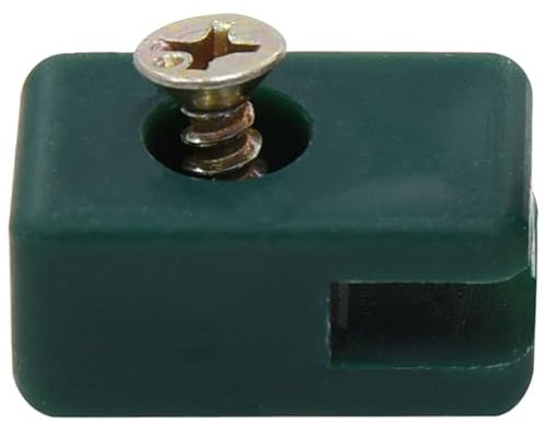 Sufrk Supporto per Fili Recinzioni da Giardino con Vite 100 Set Verde,Piastrina di Fissaggio per Pali Quadrati della Rete a Pannello
