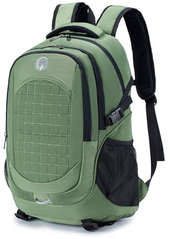 BAGROUPS Rucksack Wanderrucksack 45x36x20 Groß Reiserucksack für Flugzeug Handgepäck Tasche Laptop Rucksack 15.6 Zoll Herren Damen Trekkingrucksack Reiserrucksack Backpack Grün