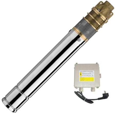 BRUNNENPUMPE TIEFBRUNNENPUMPE 3 750Watt SANDVERTRÄGLICHE TAUCHPUMPE IMPELLERPUMPE TAUCHDRUCKPUMPE PUMPE BRUNNEN-Star 750 mit Schaltbox für Brauchwasser/Regenwasser