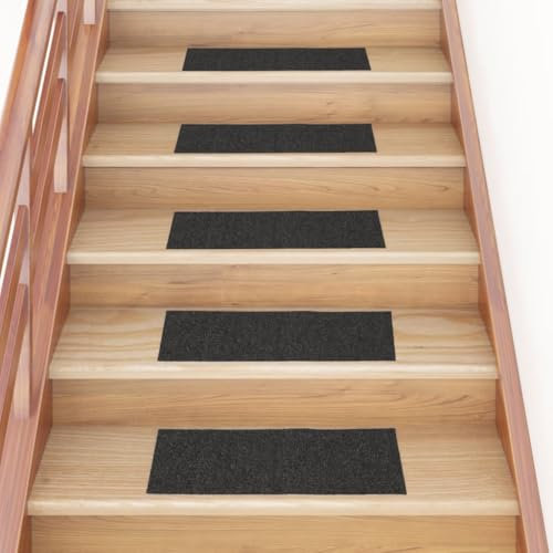 LLEZKBR Furniture Select - Selbstklebende Stufenmatten - Rechteckig - 15-teilig - 60x25cm - Anthrazit