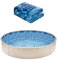 VEVOR Runde Poolfolie, φ 549x120 cm, Innenfolie, Ersatzfolie, Innenhülle, Schwimmbadfolie, Vinyl-Folie im Unibead-Stil mit Standardstärke, für Aufstellpools mit 132 cm Wandhöhe