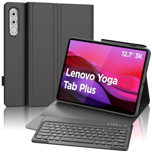 FOGARI Tastiera per Lenovo Yoga Tab Plus 12.7'' 2025, Staccabile AZERTY Francese Tastiera senza FLI per Lenovo Yoga Tab Plus 12.7 Pollici Tablet 2025, Nero