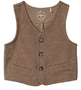 s.Oliver Festive Weste mit Herringbone-Muster