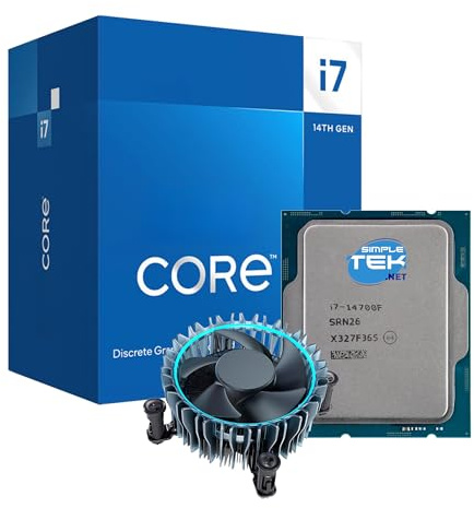 SIMPLETEK - Processore i7-14700F 14th Gen - Socket LGA 1700 - Fino a 5.40GHz - 20 Core / 28 Thread - Dissipatore Incluso