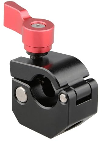 15-mm Einzelstangen Klemmadapter mit 1/4-Zoll-20 und 3/8-Zoll-16-Gewindeloch für DSLR Kamerakäfigschulter, 15-mm Schienensysteme, Fotoausrüstung