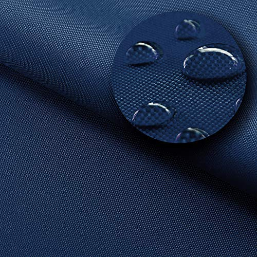 NOVELY® Oxford Sunset 420D - UV-Beständiger Polsterstoff - Wasserdichter Outdoor-Stoff - Polyester Möbelstoff - Pflegeleichte Meterware 1lfm | Farbe: 25 Navy Dunkelblau