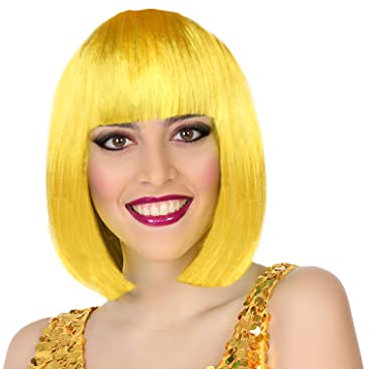 Atosa Perücke, quadratisch, Gelb