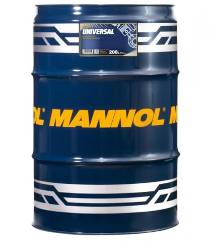 MANNOL 7405 Motoröl 15W-40 mineralisch für Benzin- und Dieselmotoren, 208L | Mineralisches Motorenöl, erfüllt API SN, ACEA A3/B4, MB 229.3, VW 502 00, PSA B71 2294, für PKW, Geländewagen und Minibusse