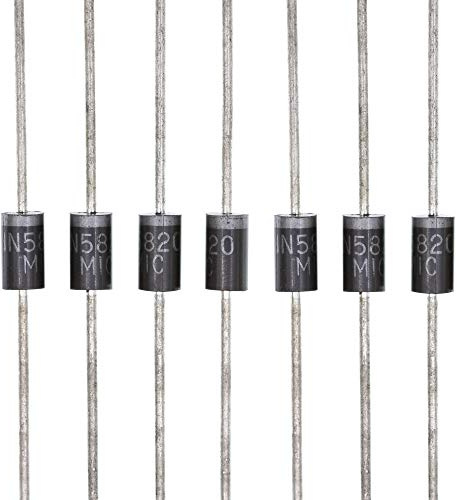 HUABAN 10PCS 1N5820 Schottky Barrier Rectifier Diodes 3A 20V DO-201AD (DO-27) Axial 5820 3 Amp 20 Volt