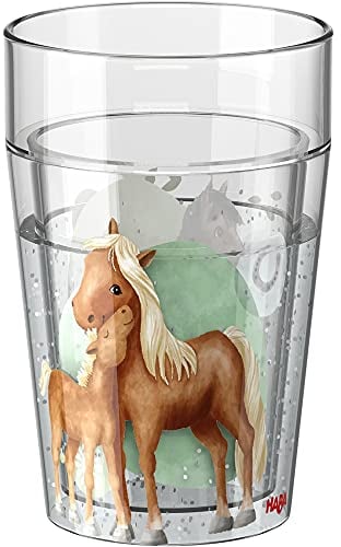 HABA Glitzerbecher Pferde