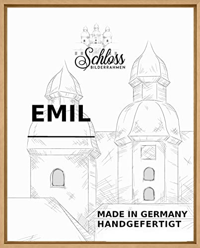 Schloss BILDERRAHMEN Emil 90x120 cm, Schattenfugenrahmen Dekor Buche