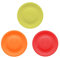 JUHONNZ Mini Frisbee,3 Pcs Silikon Gravity Disc Chippy Flugscheibe Hundespiele Frisbee für Erwachsene Kinder Hund Frisbeesport,Gelb/Rot/Orange